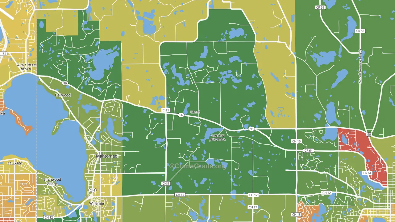 Grant, MN Map of Assault Rates