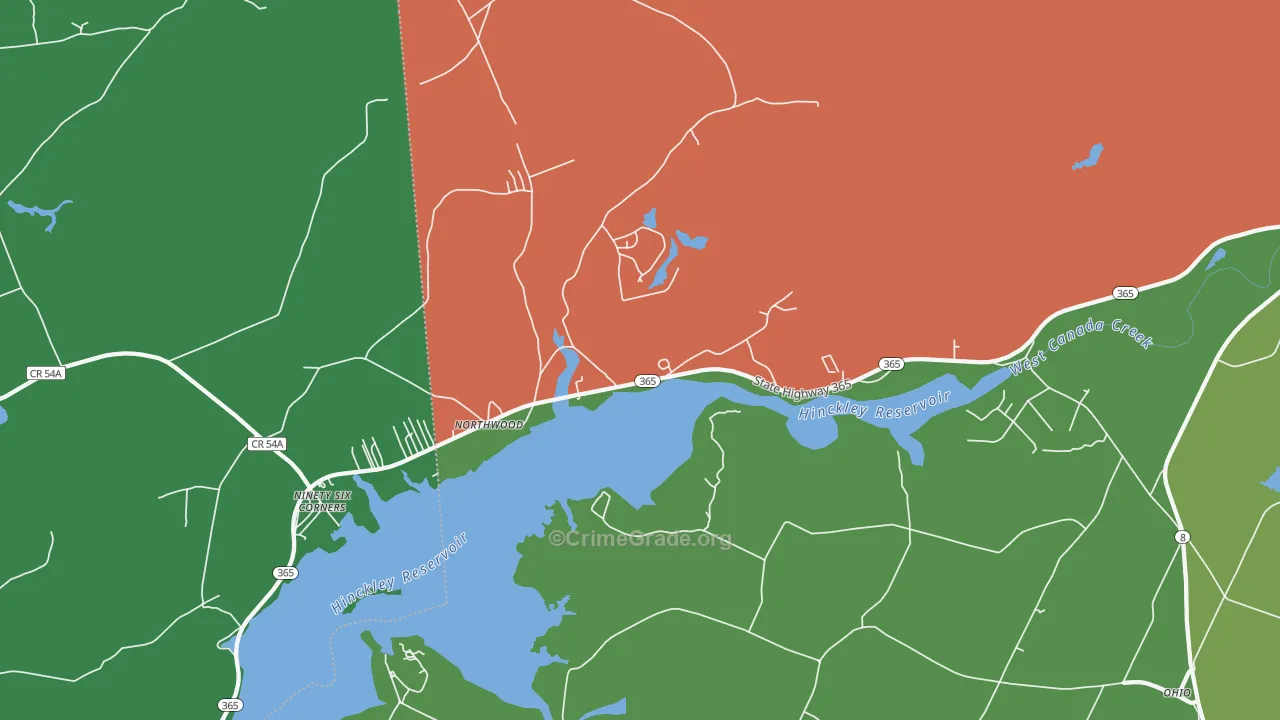 Grant, NY Map of Assault Rates