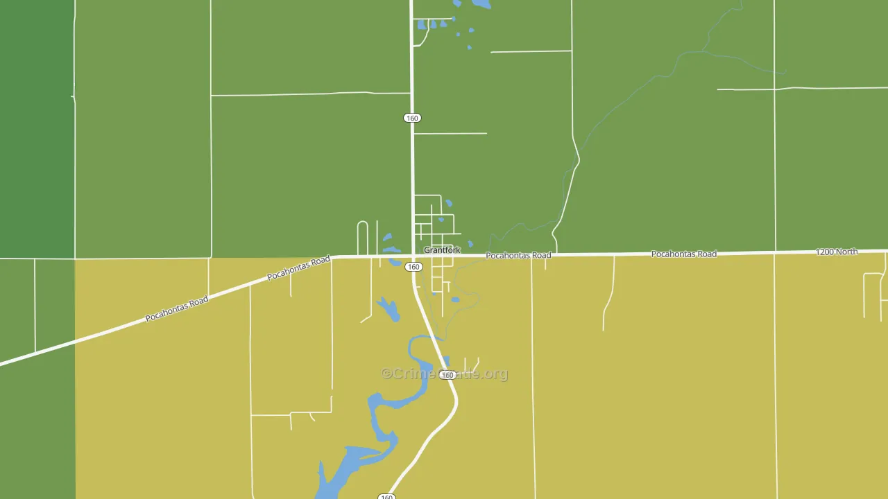Grantfork, IL Map of Assault Rates