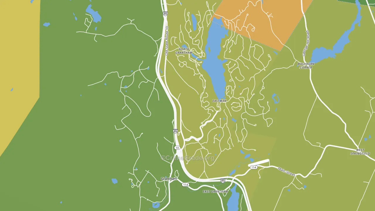 Grantham, NH Map of Assault Rates