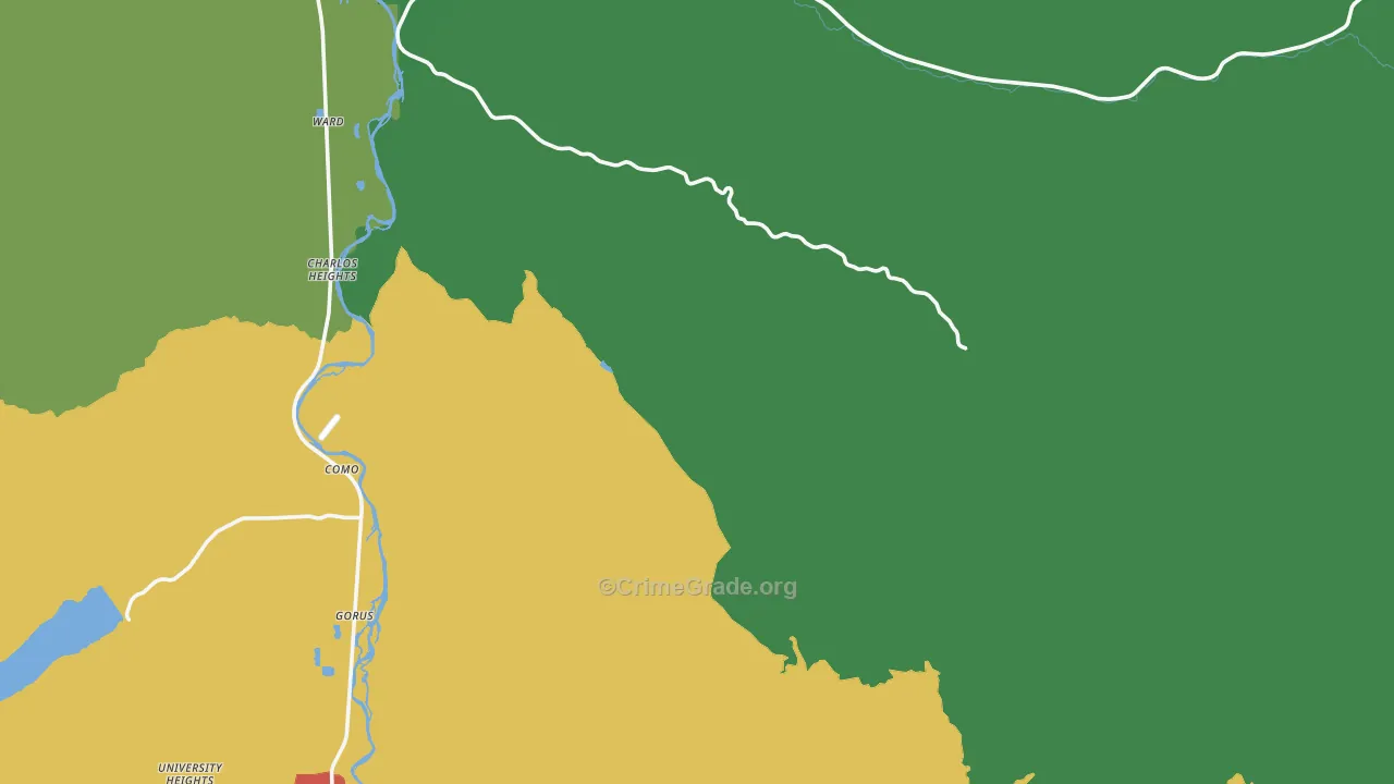 Grantsdale, MT Map of Assault Rates