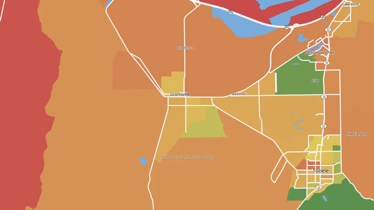 Grantsville, UT Map of Assault Rates