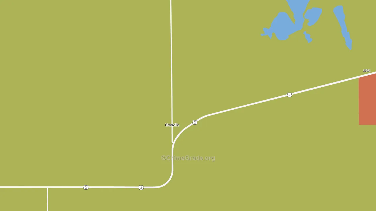 Granville, ND Map of Assault Rates