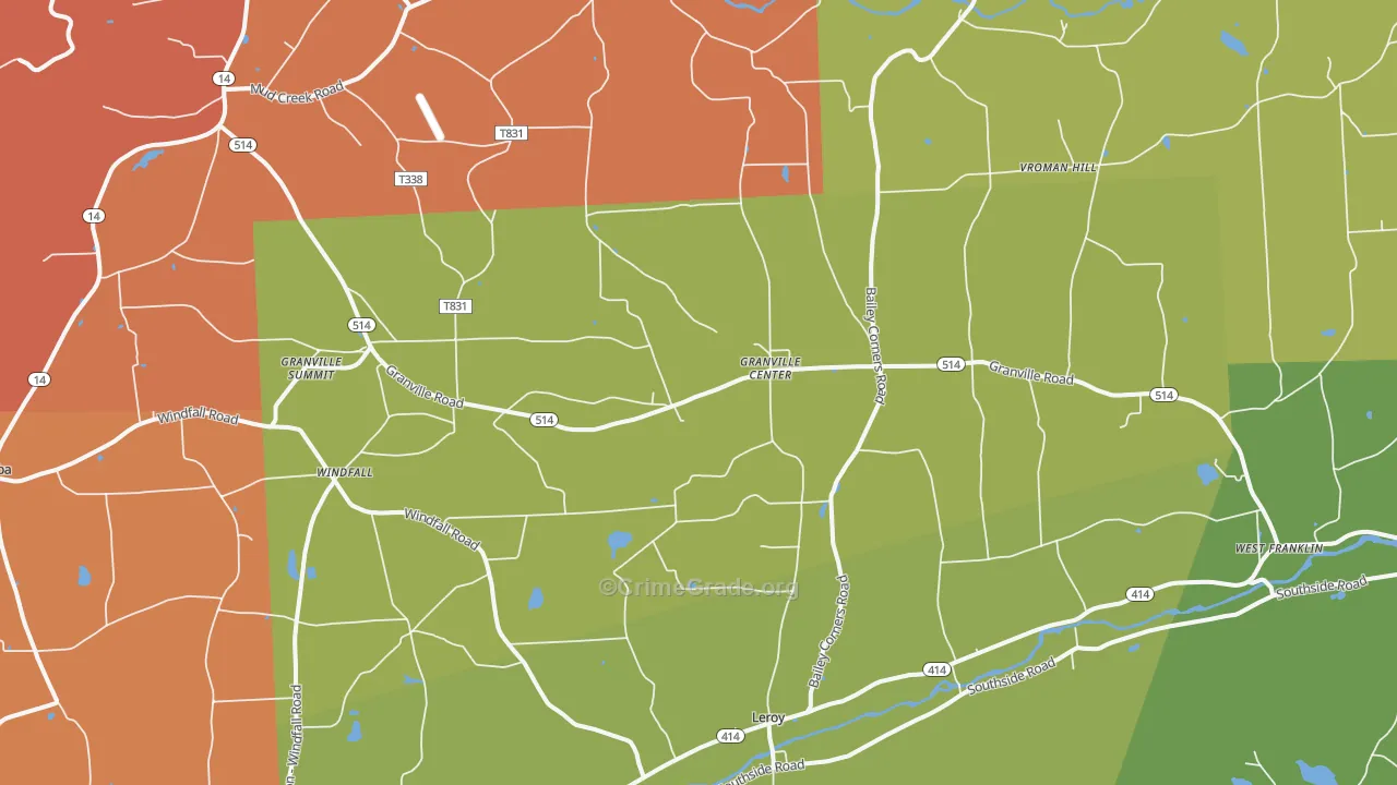 Granville Summit, PA Map of Assault Rates