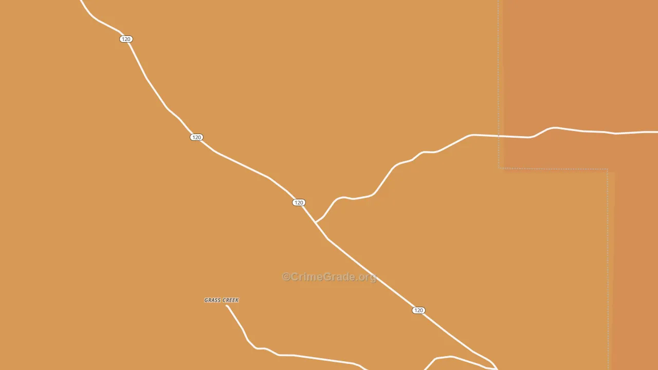 Grass Creek, WY Map of Assault Rates