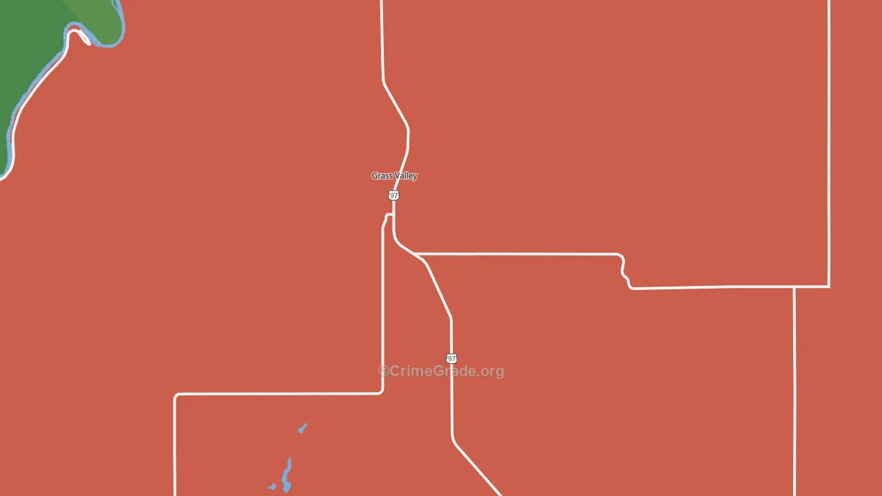 Grass Valley, OR Map of Assault Rates