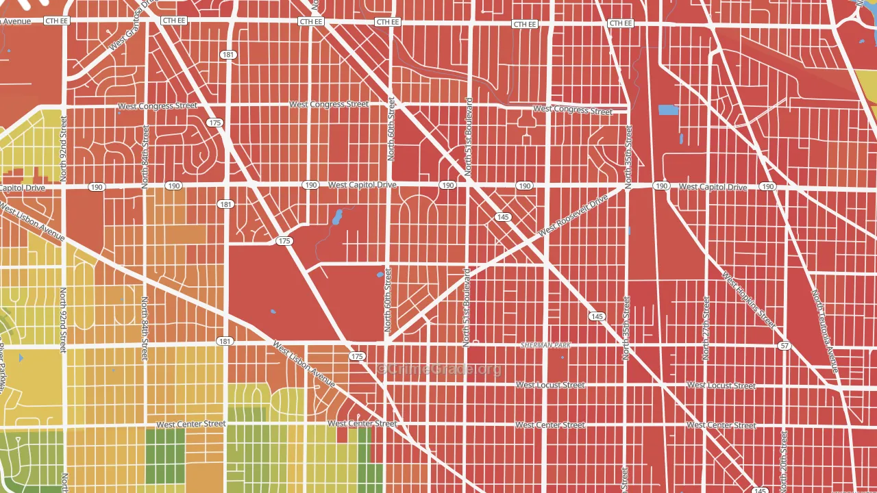 Grasslyn Manor, Milwaukee, WI Map of Assault Rates