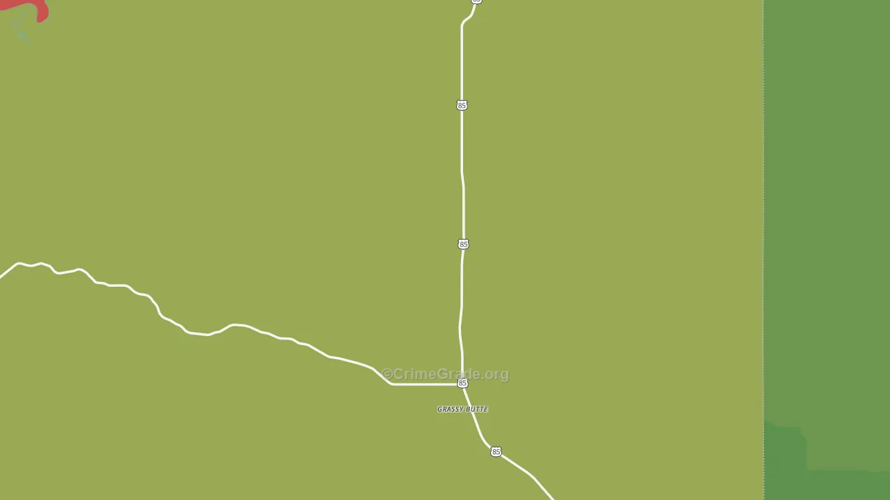 Grassy Butte, ND Map of Assault Rates