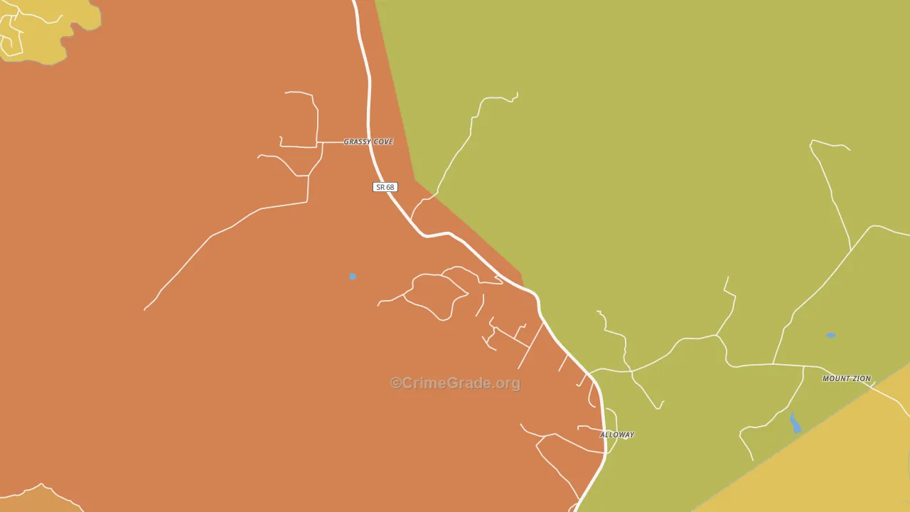 Grassy Cove, TN Map of Assault Rates
