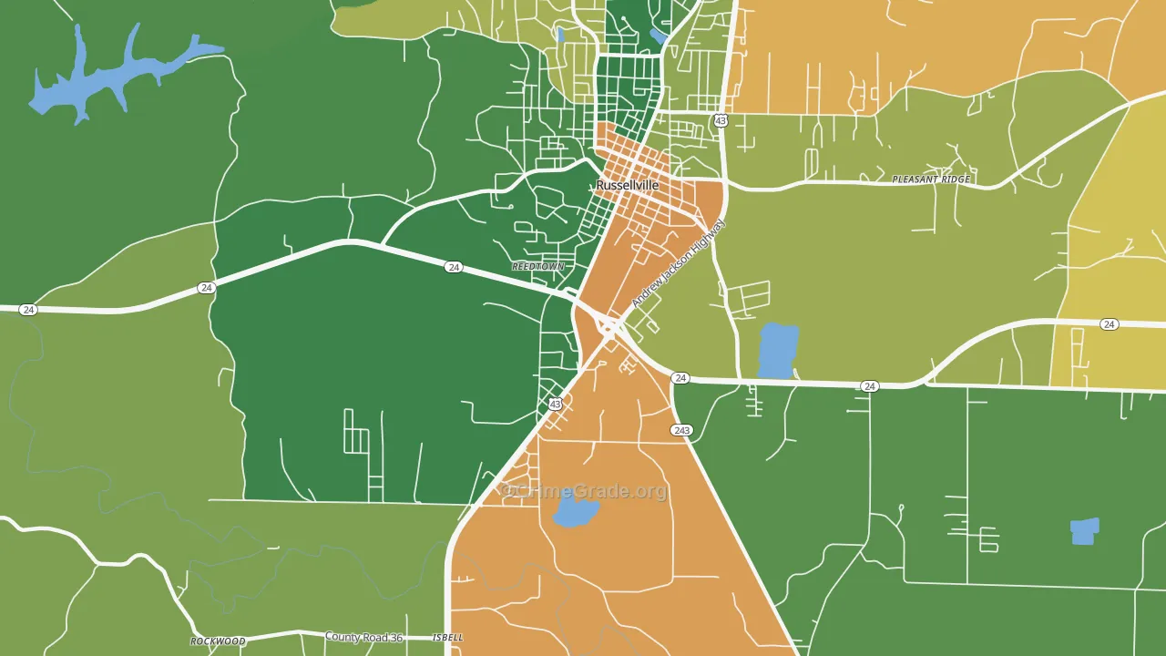 Gravel Hill, AL Map of Assault Rates