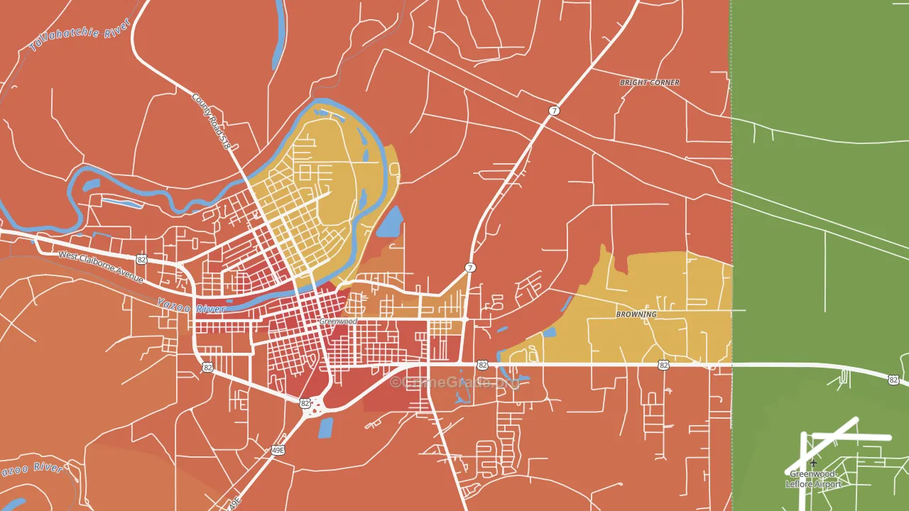 Gravel Hill, MS Map of Assault Rates