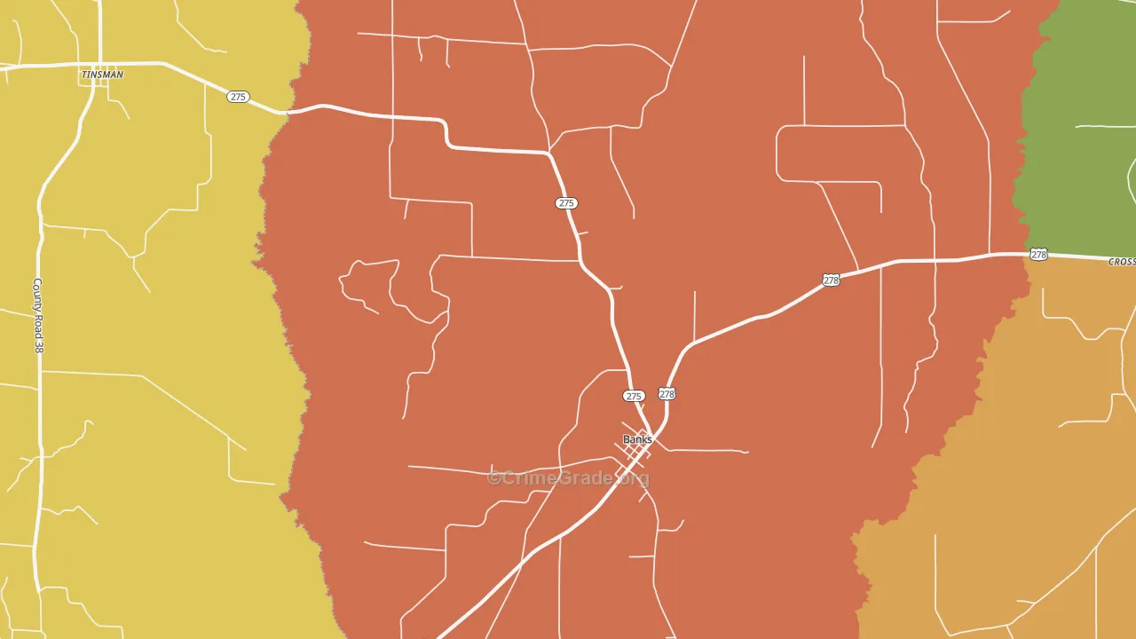 Gravelridge, AR Map of Assault Rates