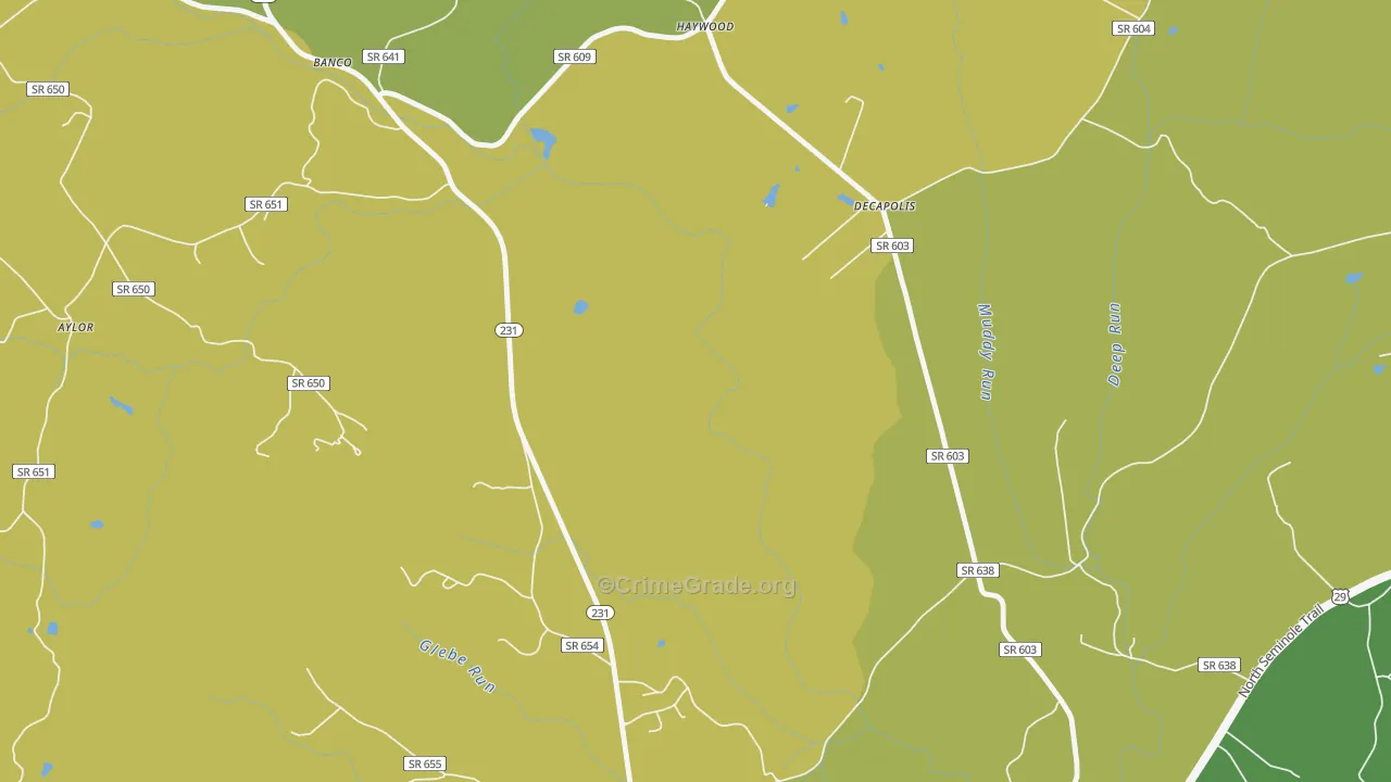 Graves Mill, VA Map of Assault Rates