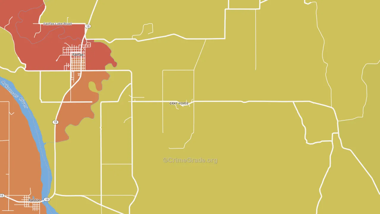 Gray Horse, OK Map of Assault Rates