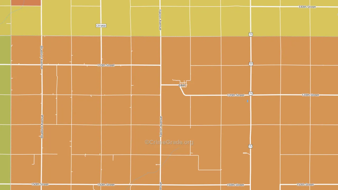 Gray, IA Map of Assault Rates