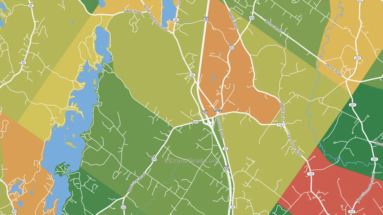 Gray, ME Map of Assault Rates