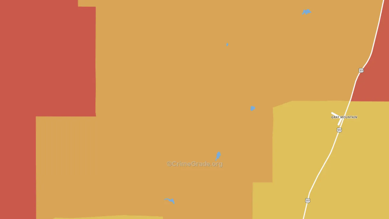 Gray Mountain, AZ Map of Assault Rates
