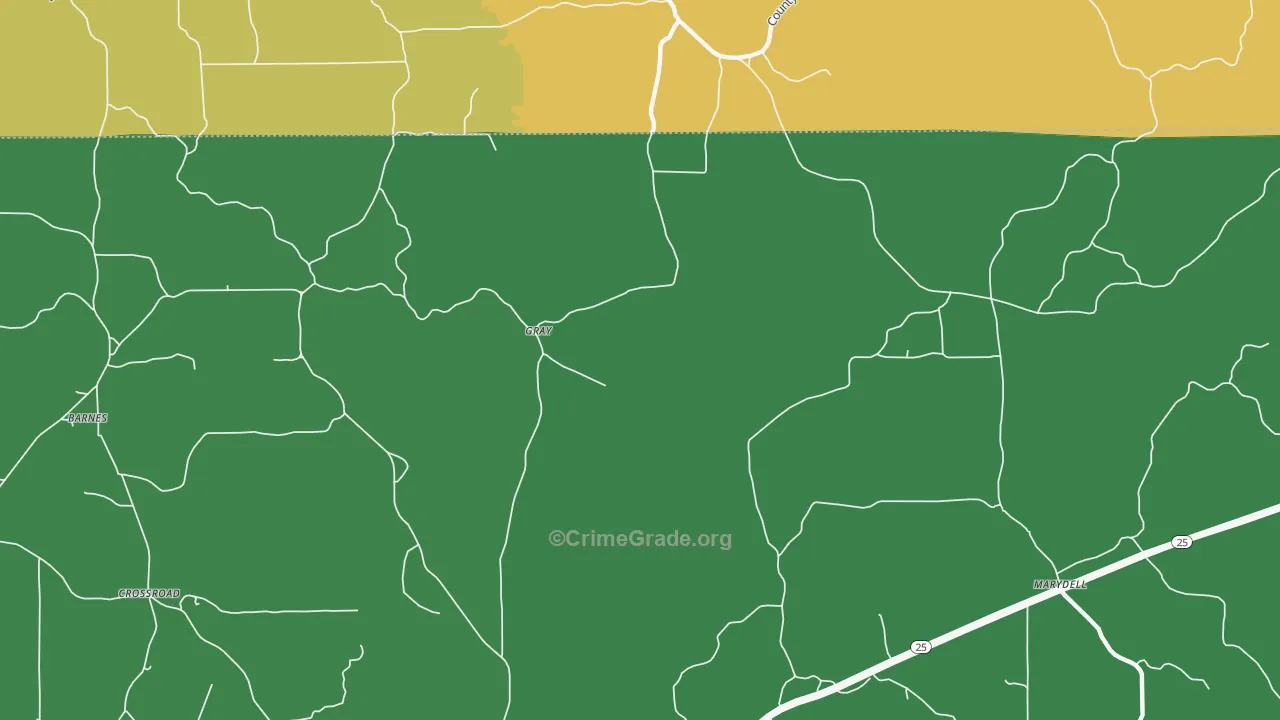 Gray, MS Map of Assault Rates