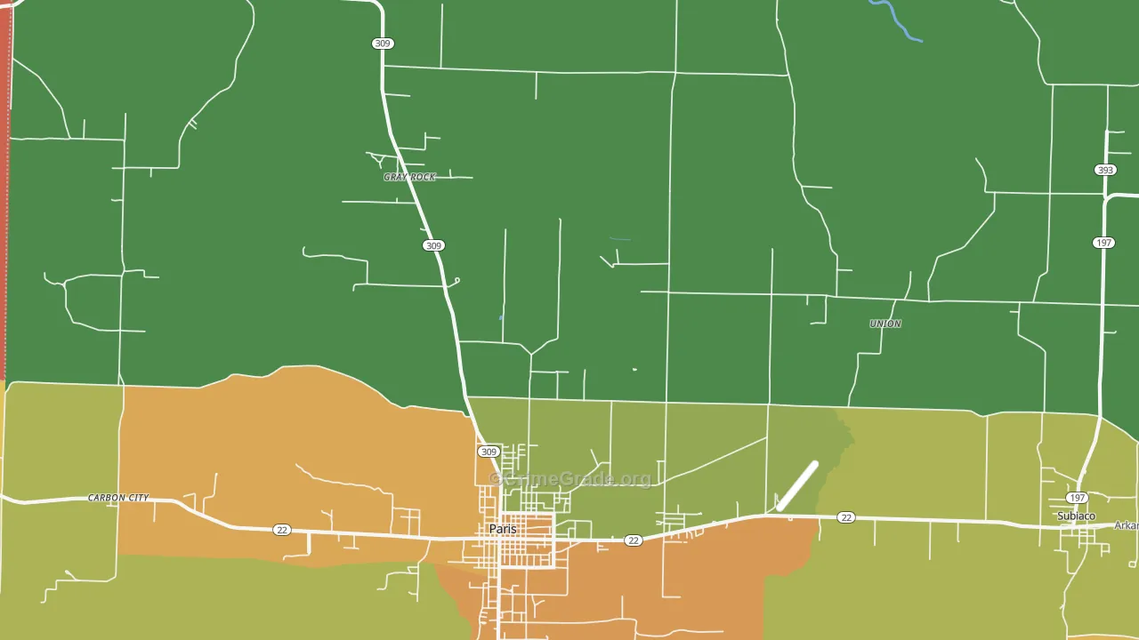 Gray Rock, AR Map of Assault Rates