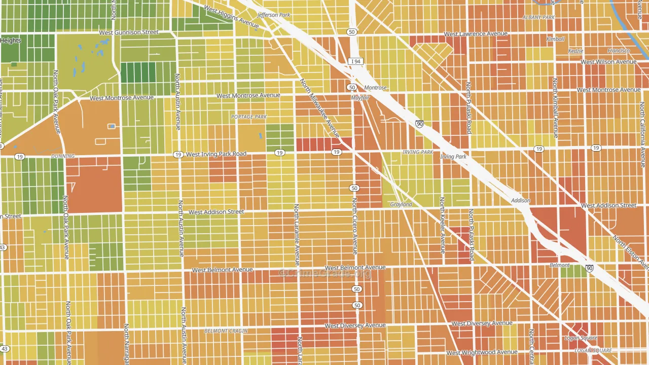 Grayland, Chicago, IL Map of Assault Rates