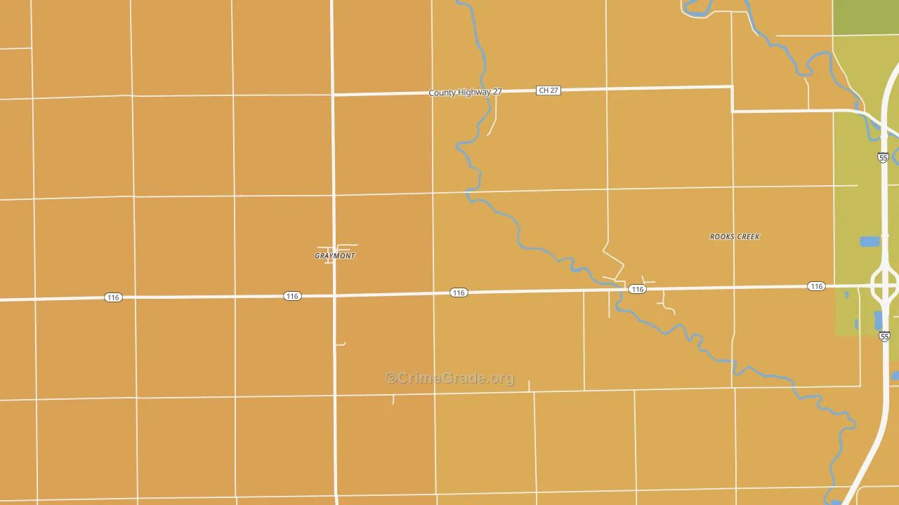 Graymont, IL Map of Assault Rates