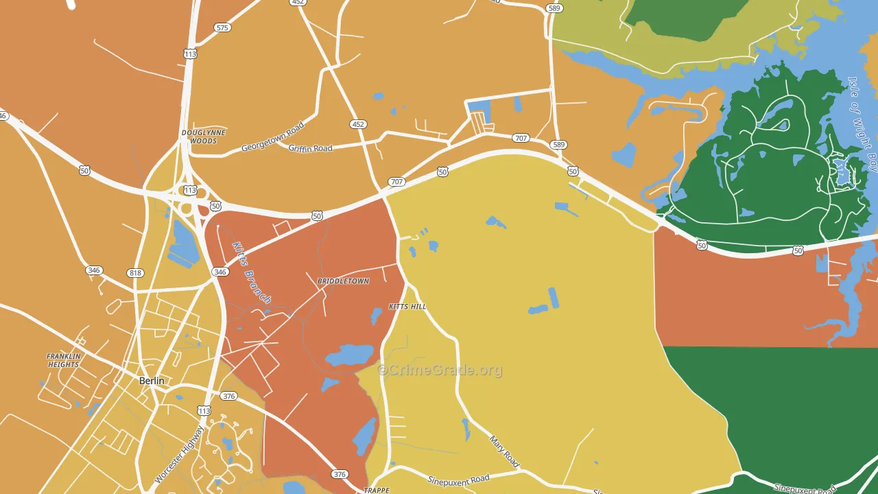Grays Corner, MD Map of Assault Rates