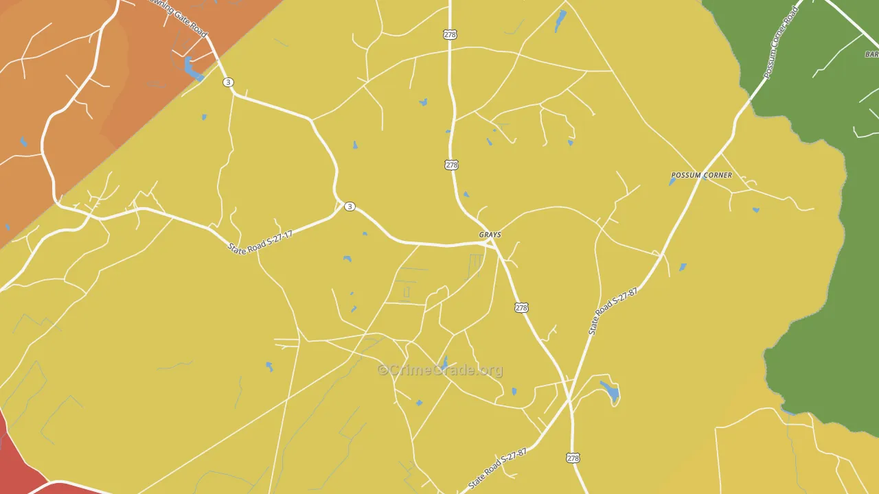 Grays, SC Map of Assault Rates