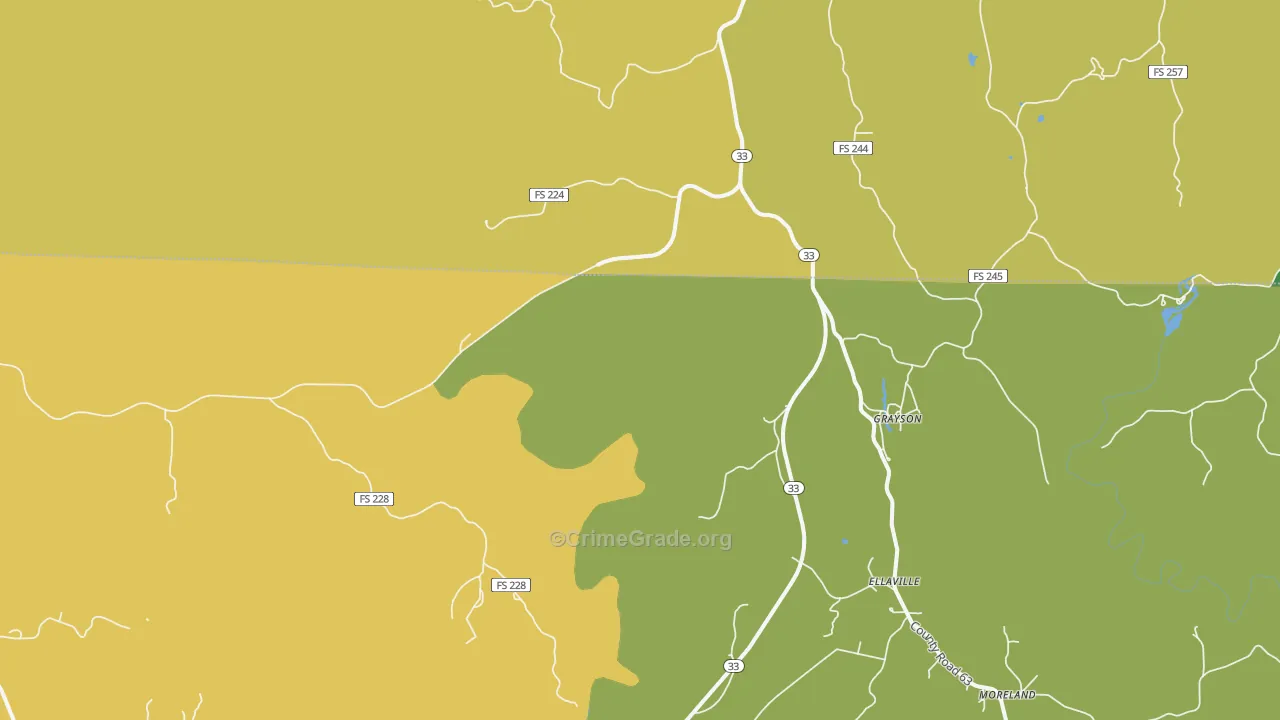 Grayson, AL Map of Assault Rates