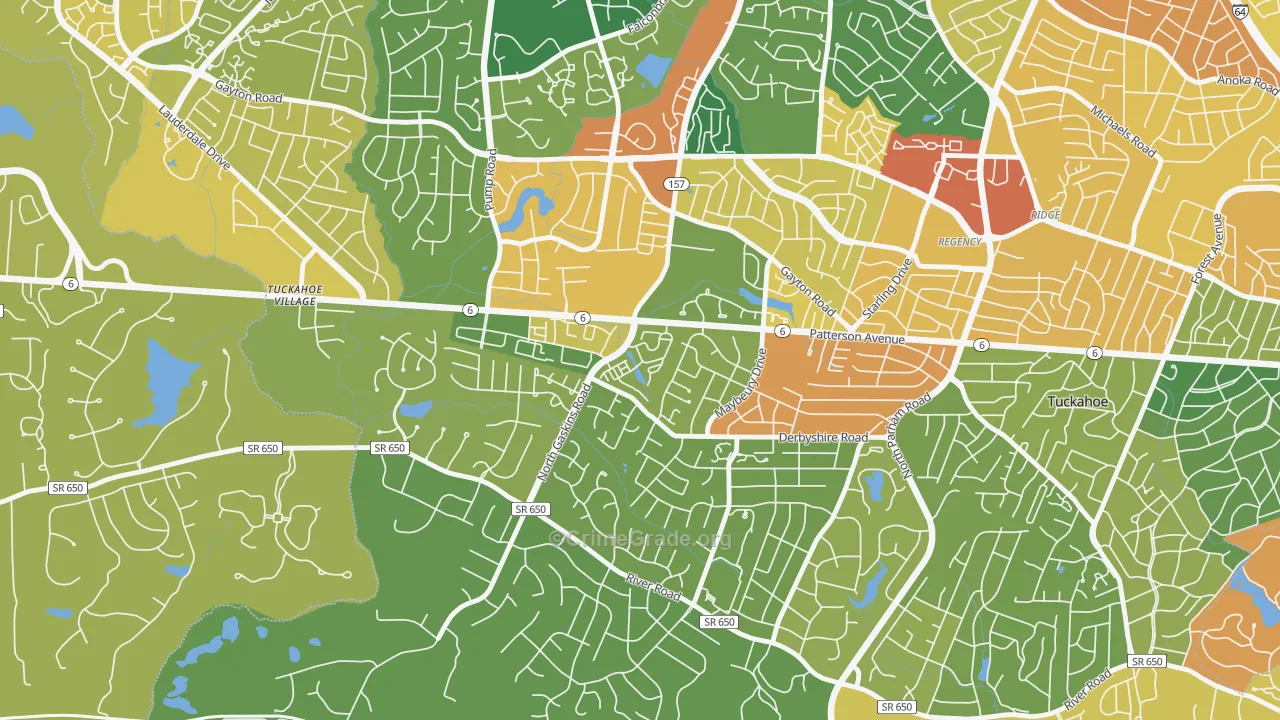 Grayson Hill, Tuckahoe, VA Map of Assault Rates