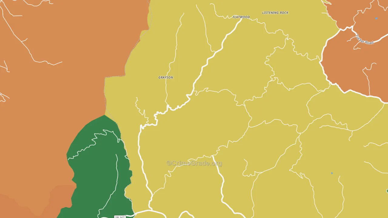 Grayson, NC Map of Assault Rates