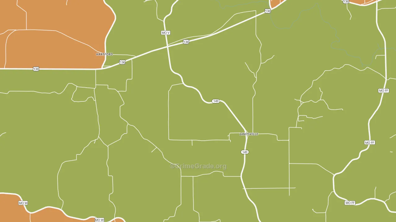 Graysville, MO Map of Assault Rates