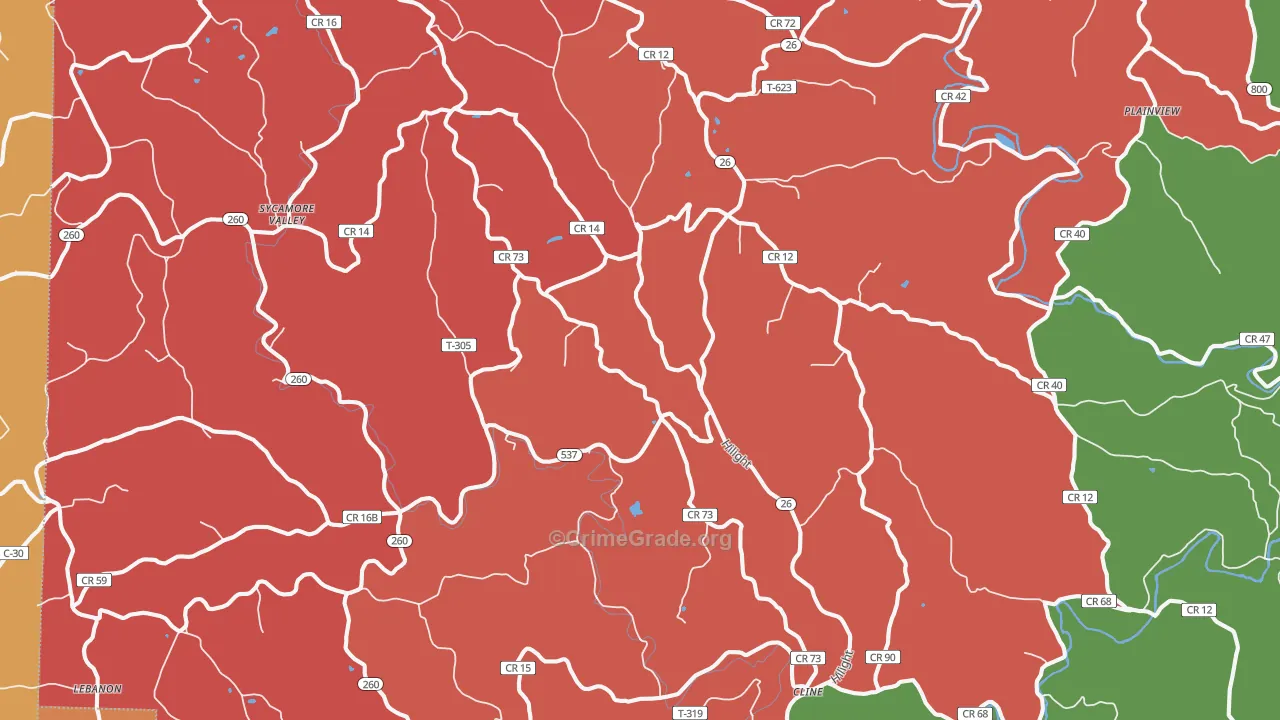 Graysville, OH Map of Assault Rates