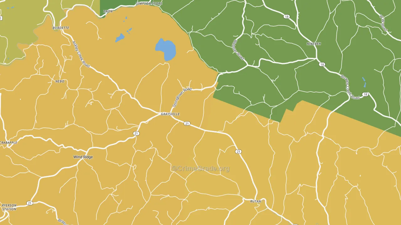 Graysville, PA Map of Assault Rates
