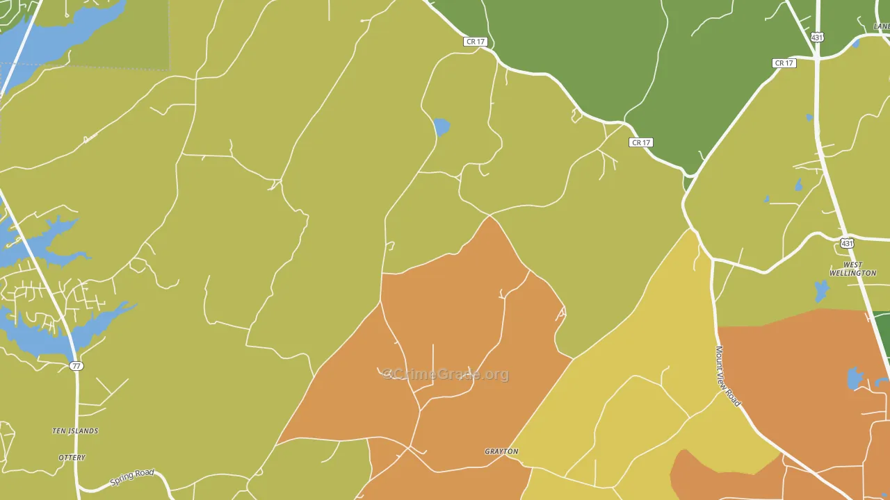 Grayton, AL Map of Assault Rates