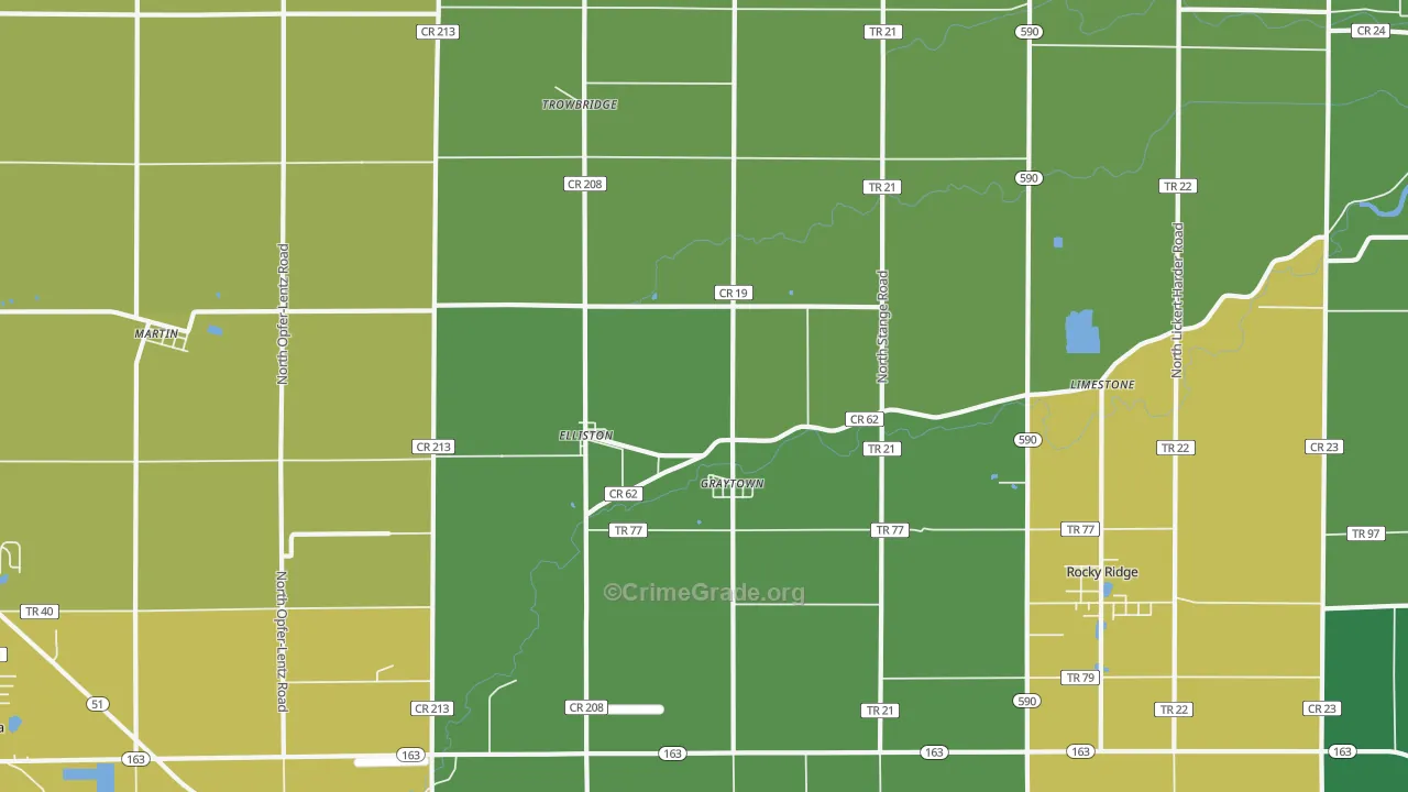 Graytown, OH Map of Assault Rates