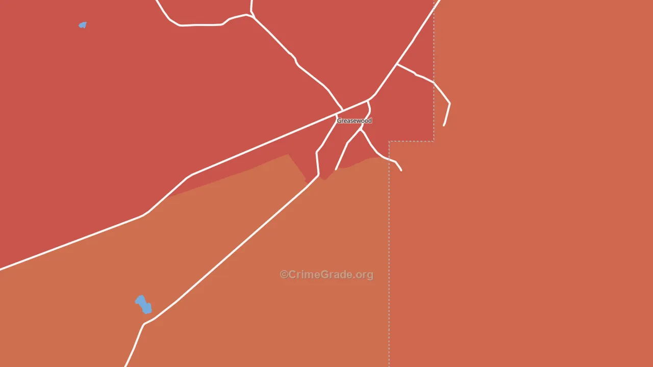 Greasewood, AZ Map of Assault Rates