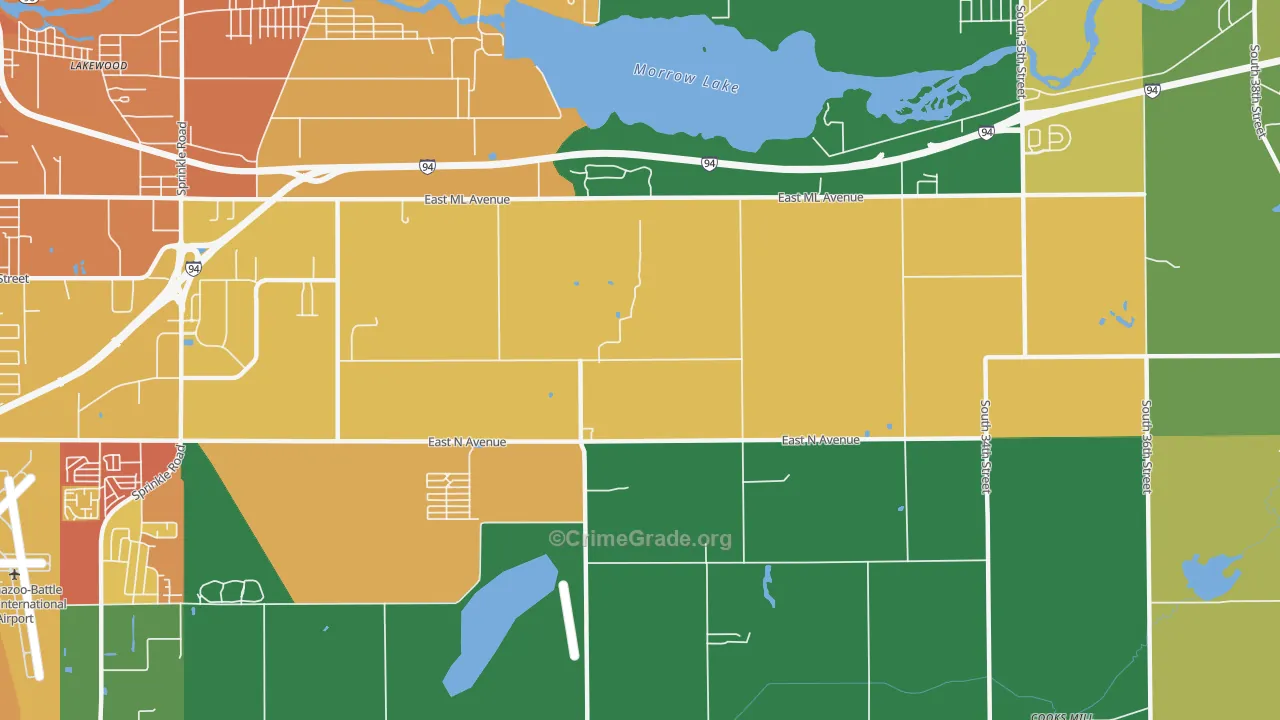 Greater Galesburg, MI Map of Assault Rates