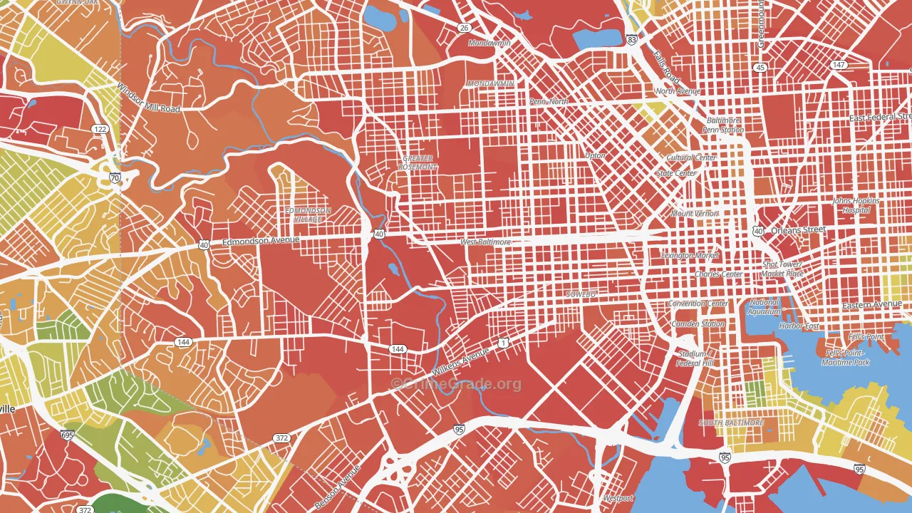 Greater Rosemont, Baltimore, MD Map of Assault Rates