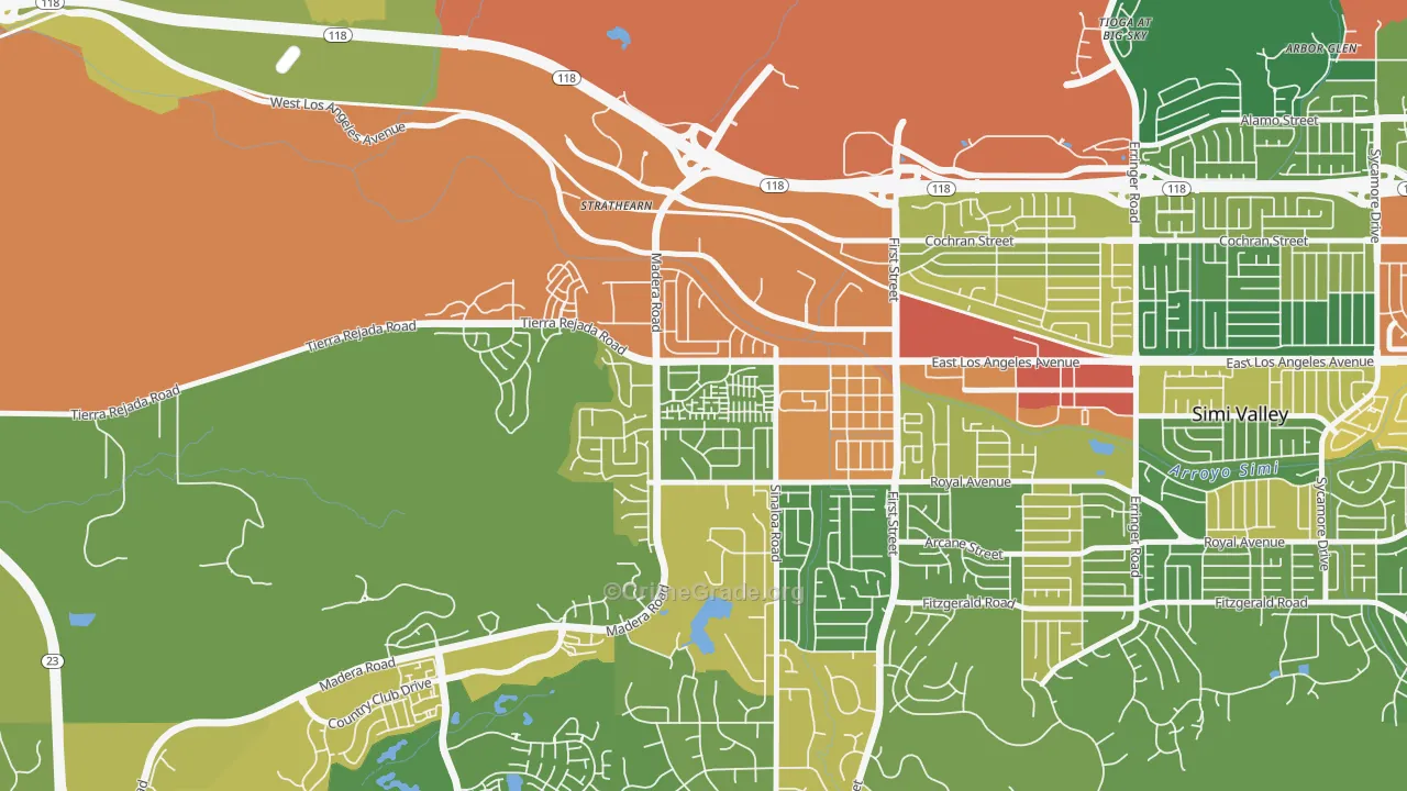 Greek Track, Simi Valley, CA Map of Assault Rates