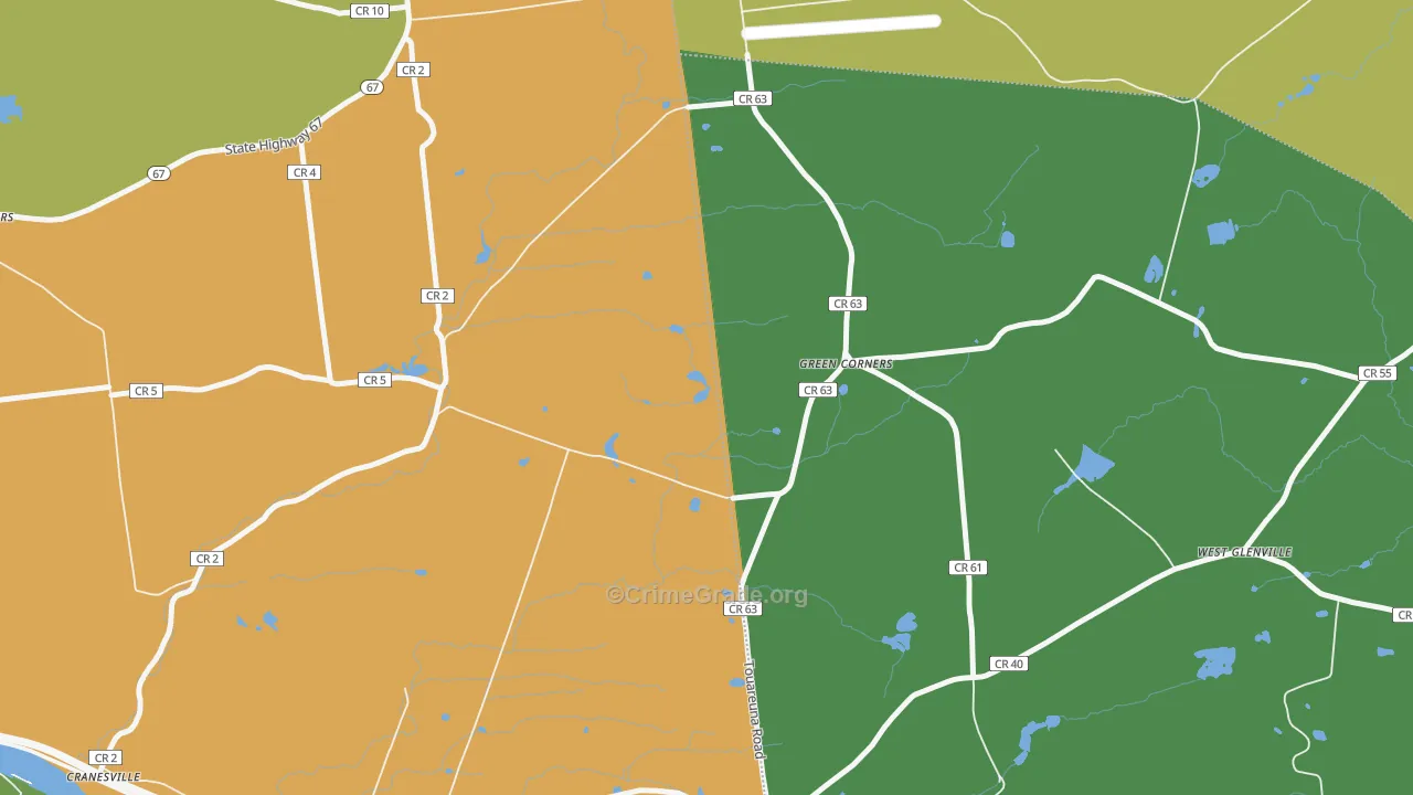 Green Corners, NY Map of Assault Rates