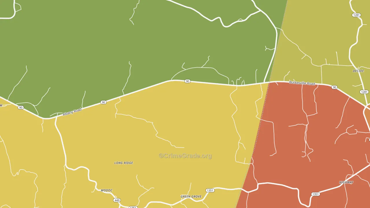 Green Grove, KY Map of Assault Rates
