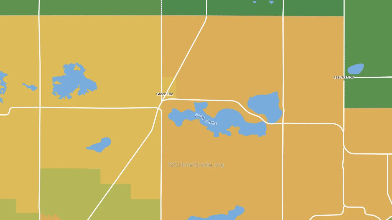 Green Isle, MN Map of Assault Rates