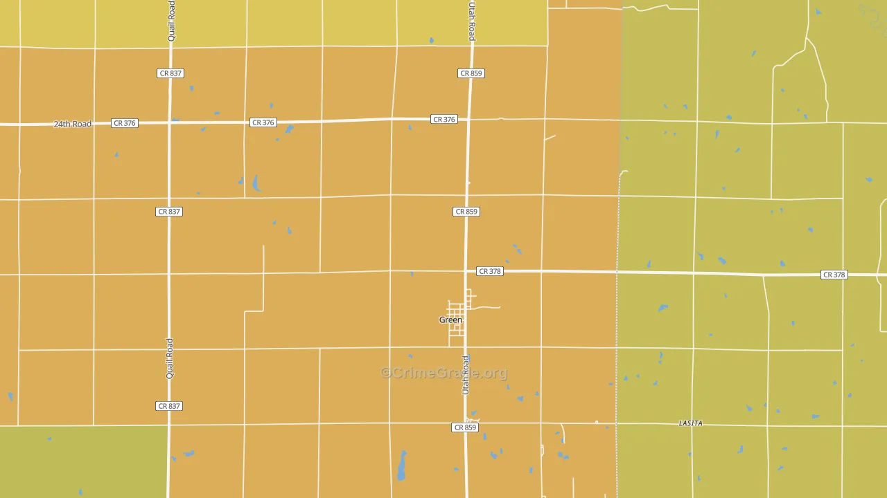 Green, KS Map of Assault Rates