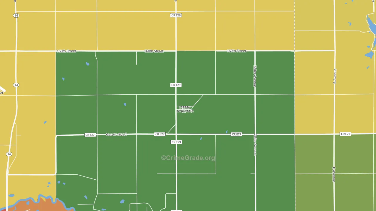 Green Mountain, IA Map of Assault Rates