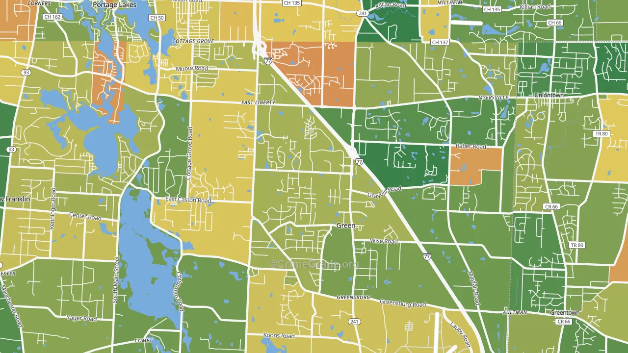 Green, OH Map of Assault Rates
