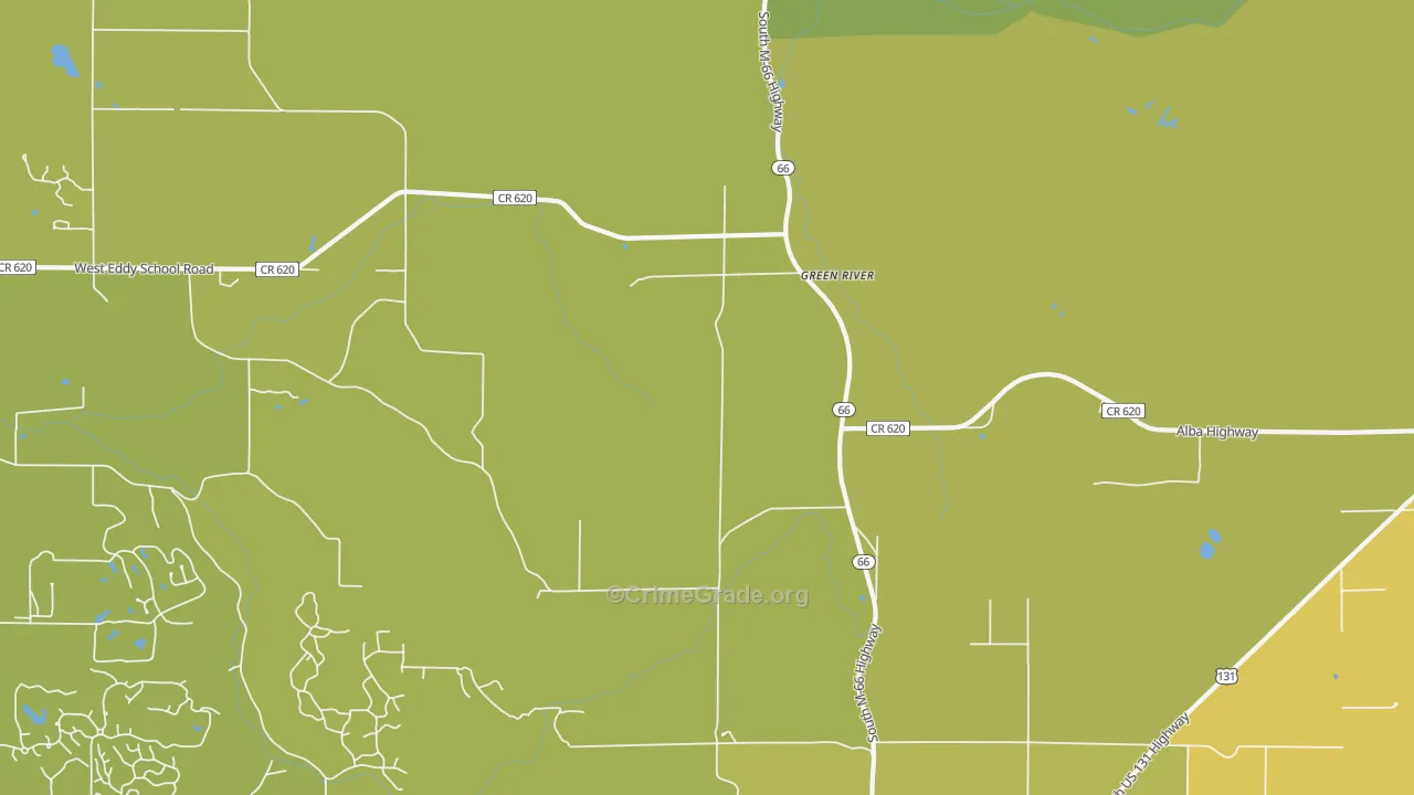 Green River, MI Map of Assault Rates
