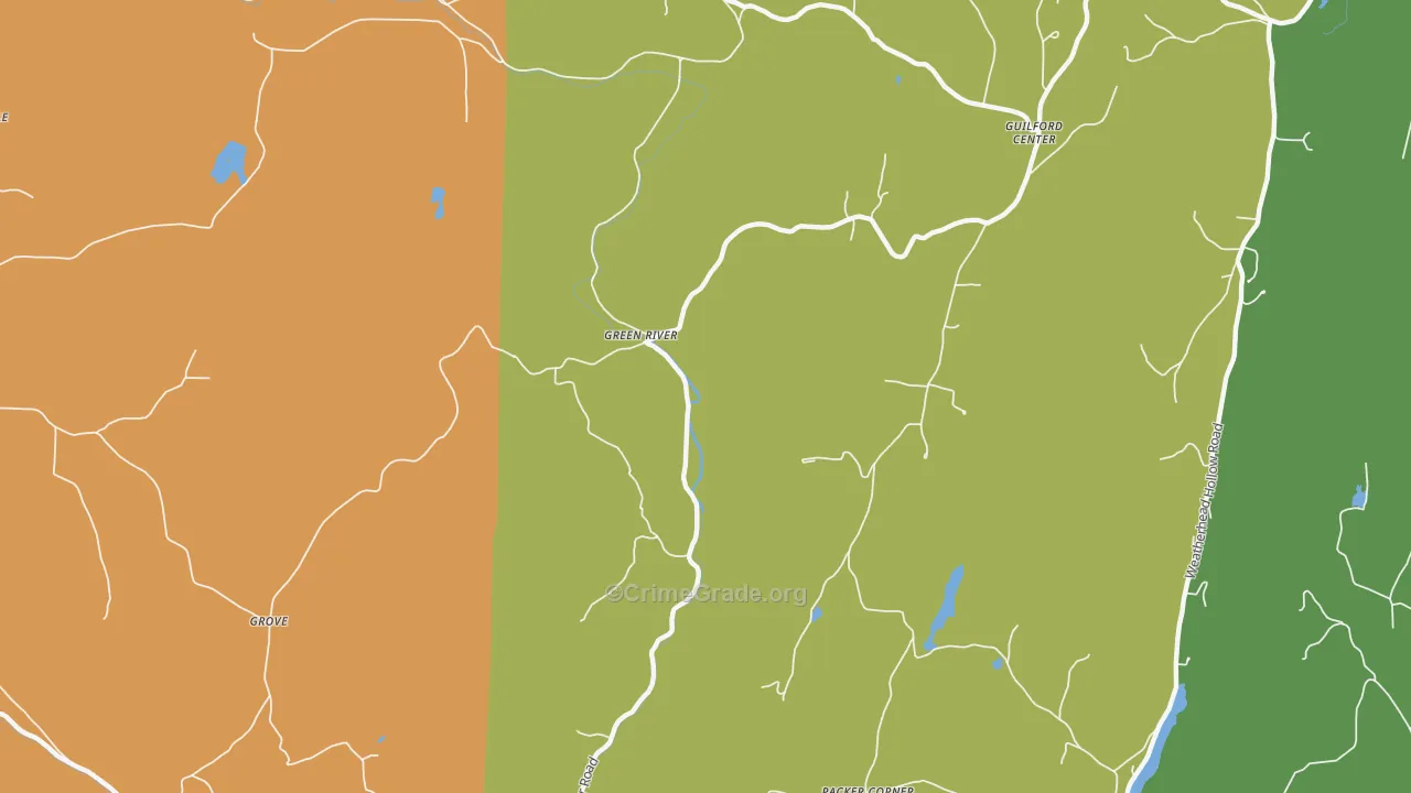Green River, VT Map of Assault Rates