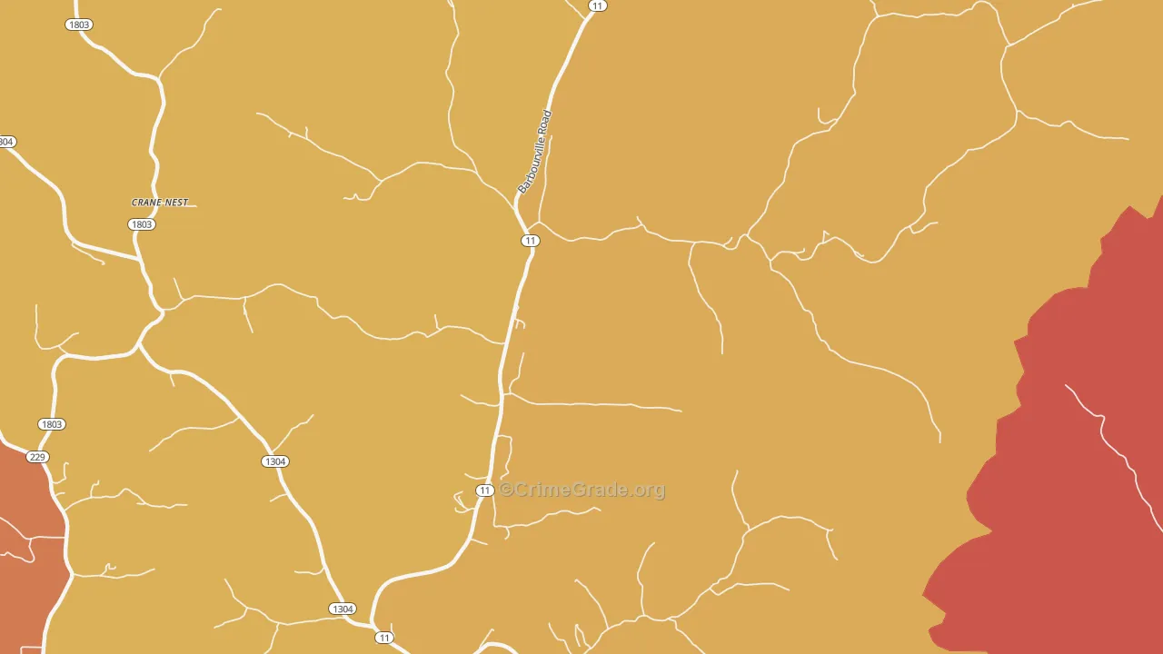 Green Road, KY Map of Assault Rates