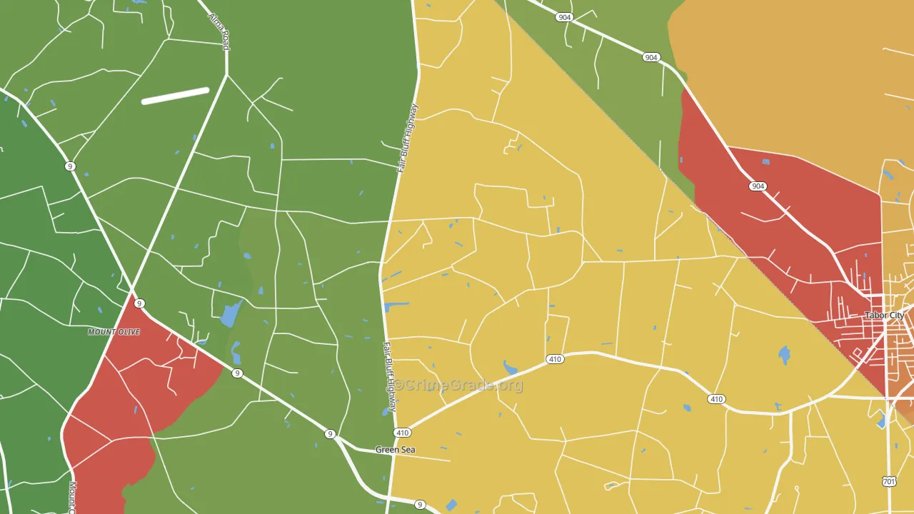 Green Sea, SC Map of Assault Rates