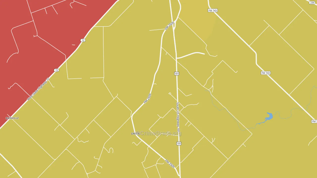 Green, TX Map of Assault Rates